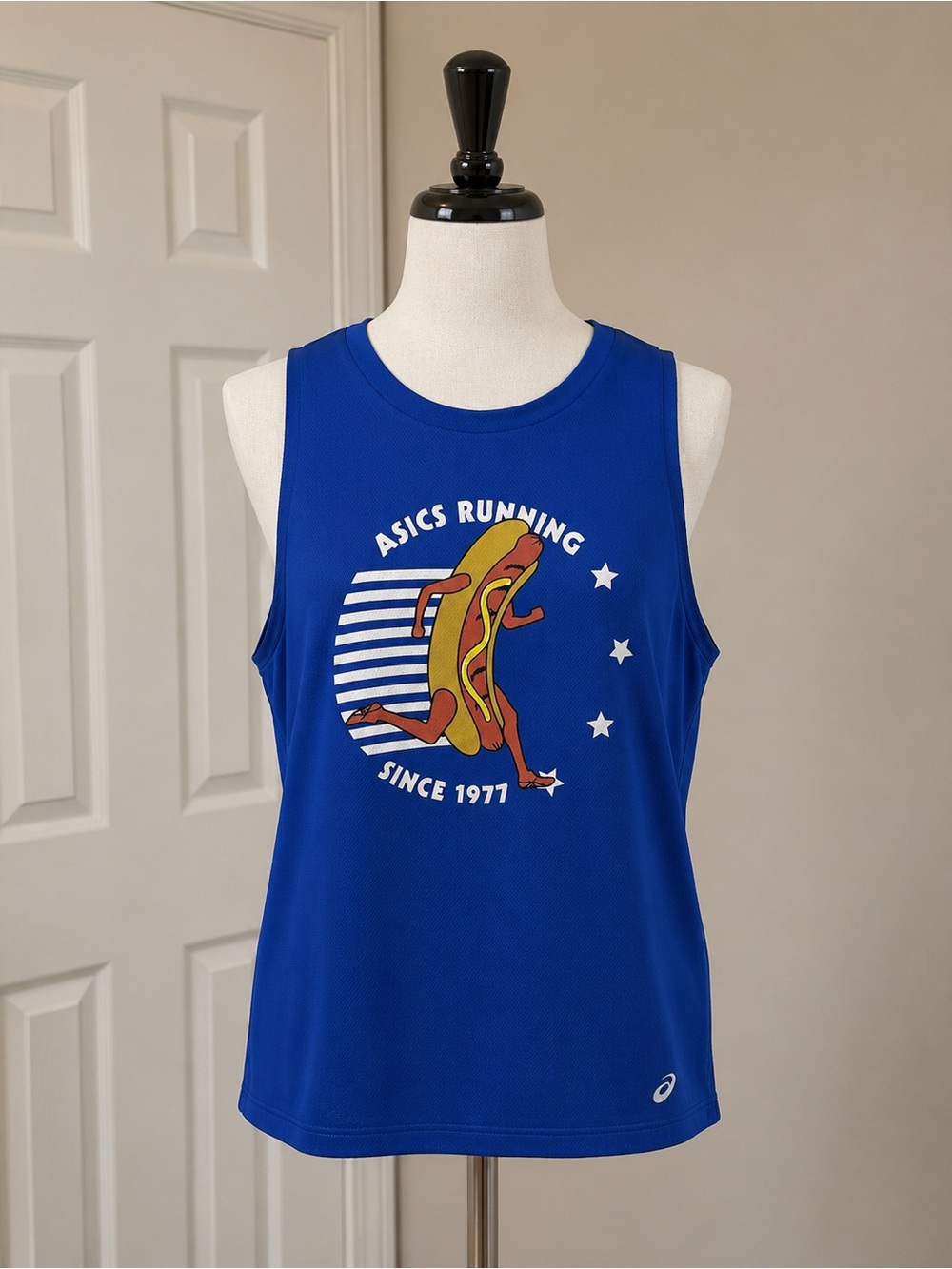 Asics Royal Blue Graphic Running Tank